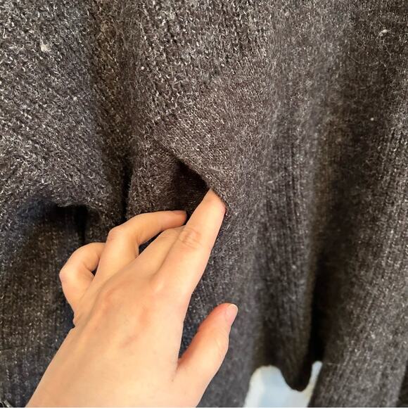 Anthropologie Akeni + Kin Open Wide Sleeve Ribbed Cardigan Gray Size OS - Picture 9 of 9